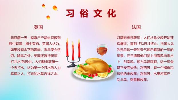 童女舞扇贺元旦传统佳节介绍PPT9