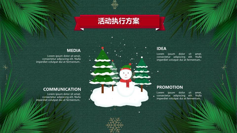 松叶礼盒雪花元旦圣诞活动策划PPT6