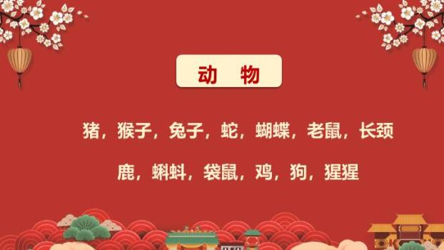 卷轴梅花福字元旦游戏争霸赛PPT模板4