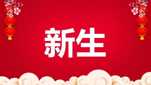 传统纹样金色文字元旦节目快闪开场PPT9