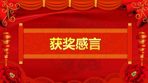 金色花纹牡丹公司元旦联欢晚会PPT6