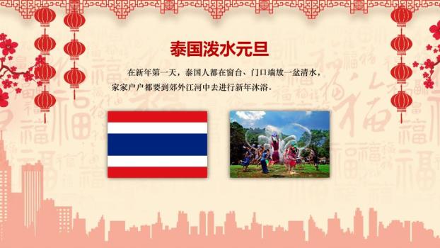 可爱舞狮儿童庆元旦迎新年PPT模板6