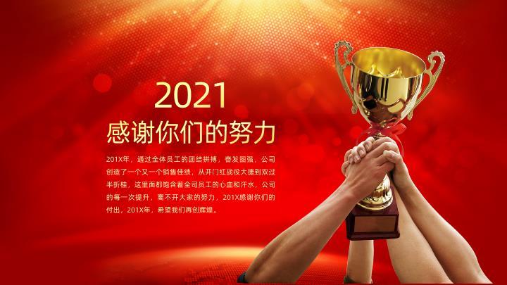 虎年福虎贺春公司年会PPT模板9