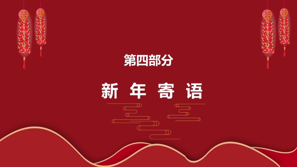 金色立体字元旦快乐祝福PPT模板9