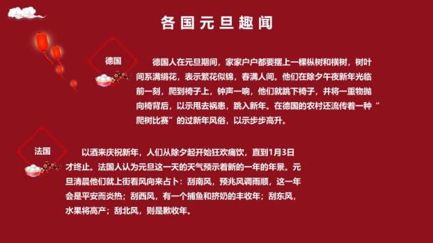 金色立体字元旦快乐祝福PPT模板5