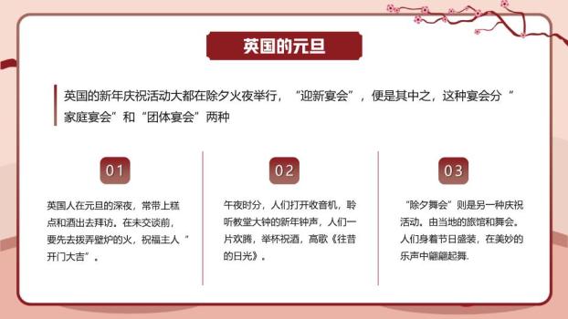 古风舞狮庆元旦创意PPT模板4