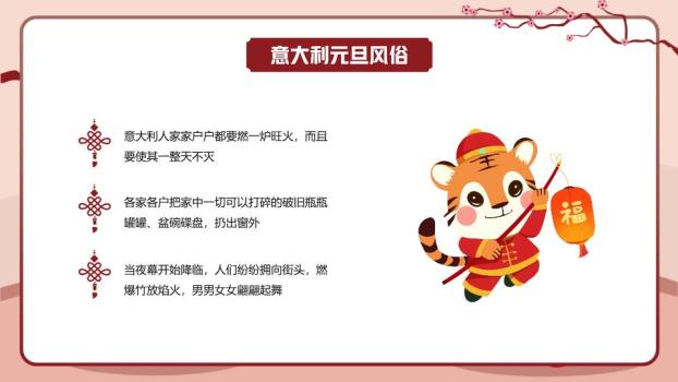 古风舞狮庆元旦创意PPT模板6