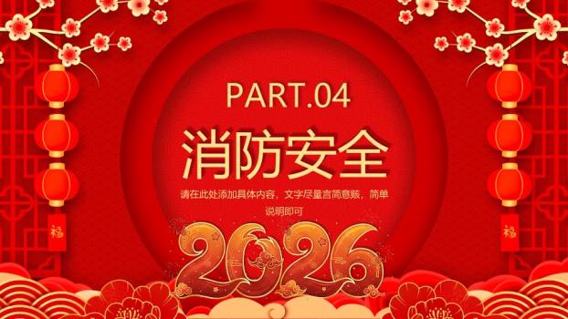 圆形纹样舞狮小马安全教育PPT5