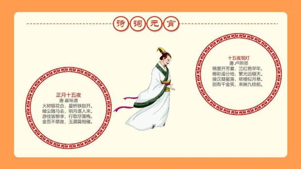 圆形红框儿童玩耍元宵佳节班会PPT7