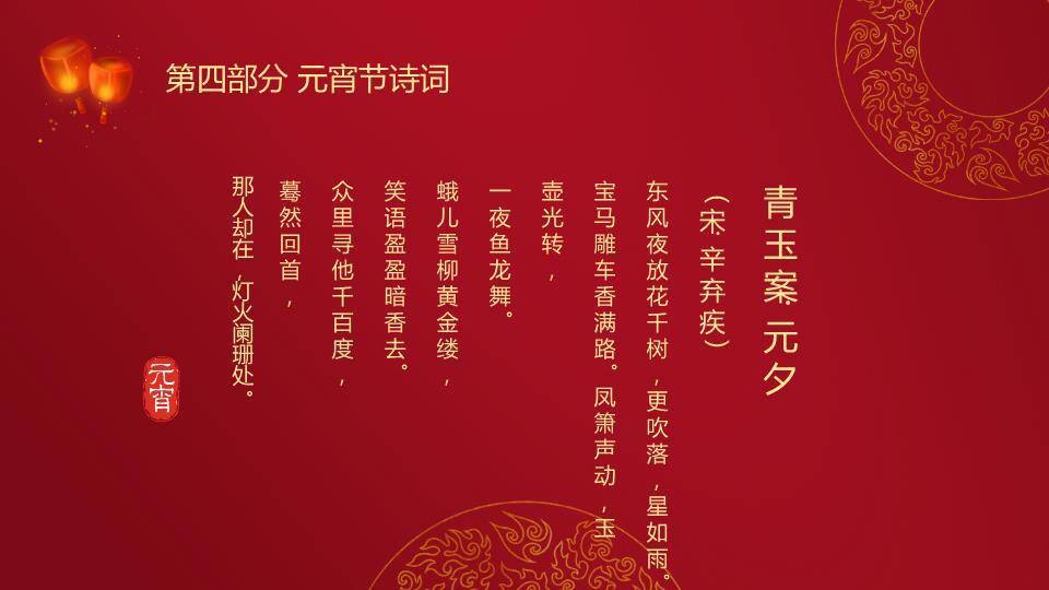 圆形框表情汤圆欢乐元宵节PPT8