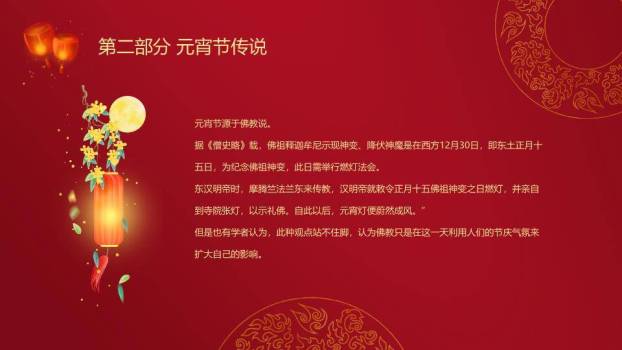 圆形框表情汤圆欢乐元宵节PPT2