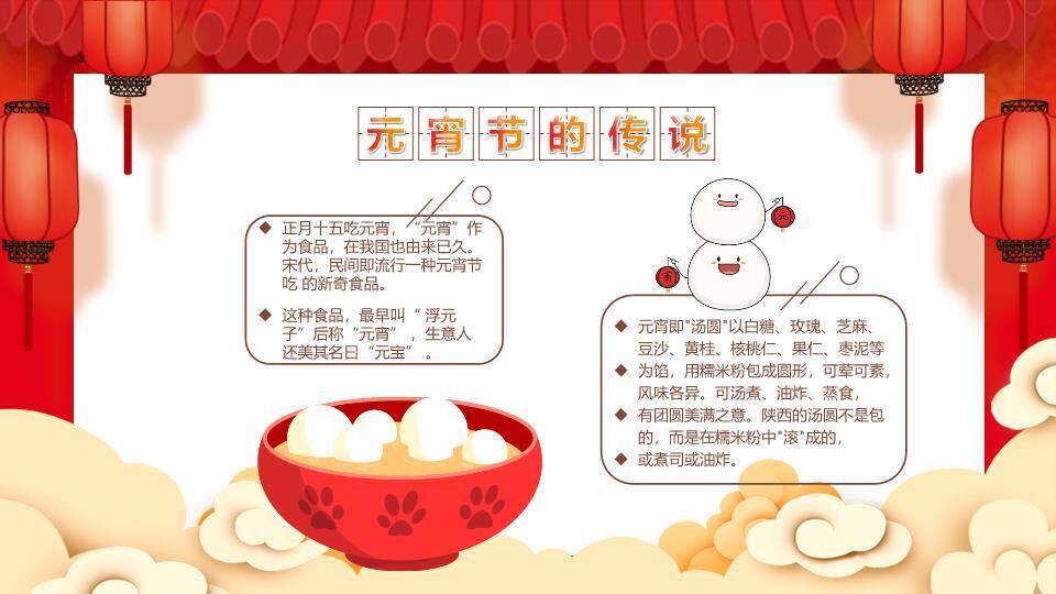 吉祥印章屋檐汤圆欢度元宵介绍PPT2