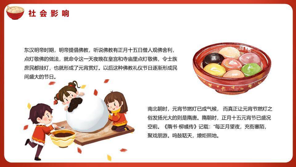 红灯笼漂浮汤圆趣味元宵宣传PPT8
