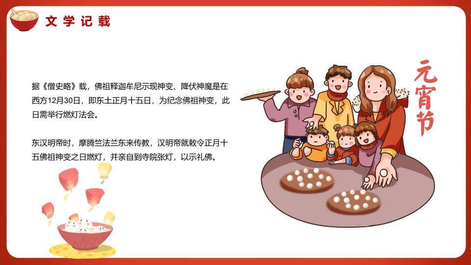 红灯笼漂浮汤圆趣味元宵宣传PPT6