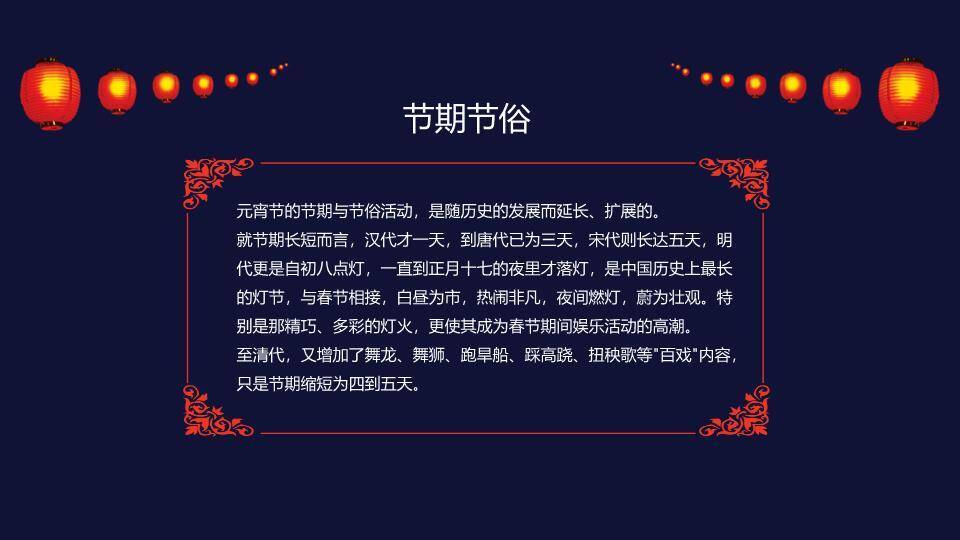 静夜浮灯水影元宵知识科普PPT4