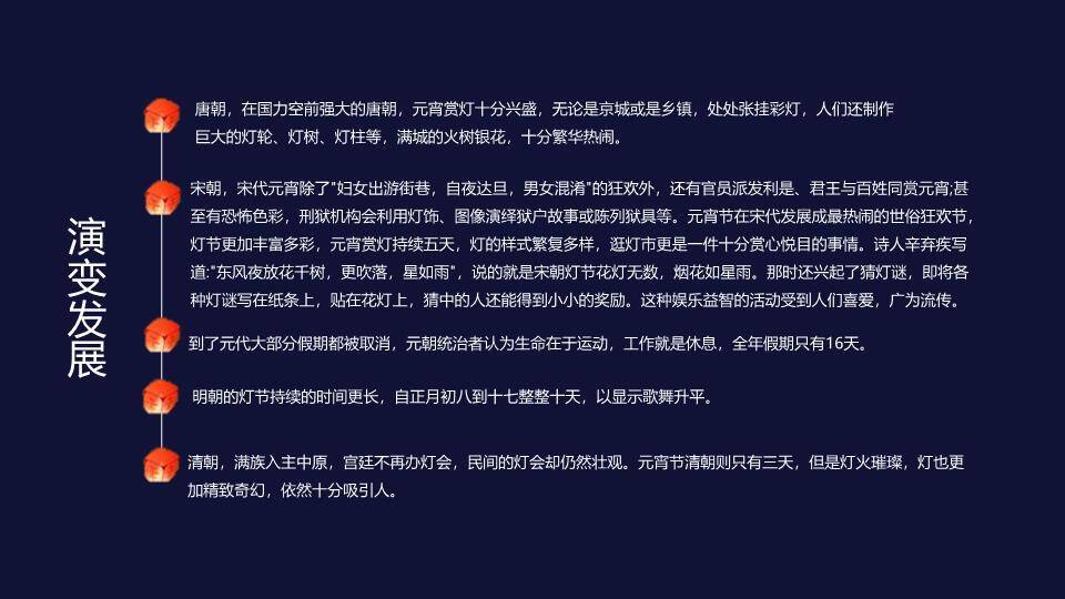 静夜浮灯水影元宵知识科普PPT5