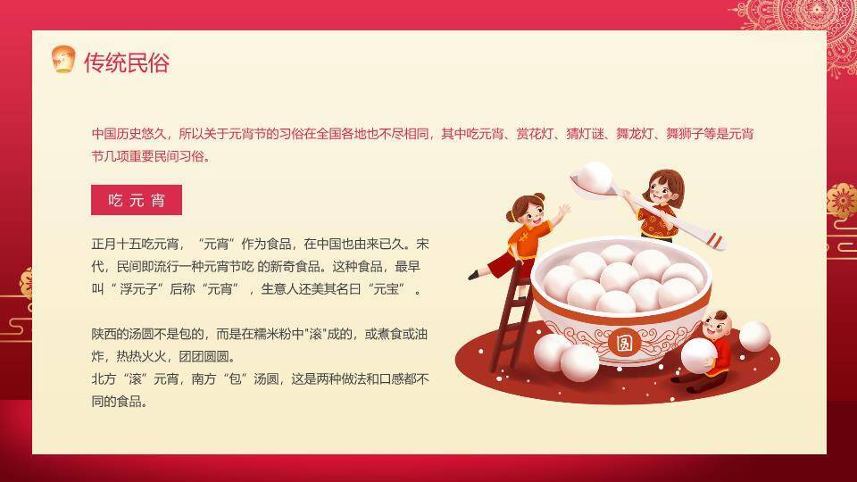 窗暖福烟热汤圆元宵佳节宣传PPT4