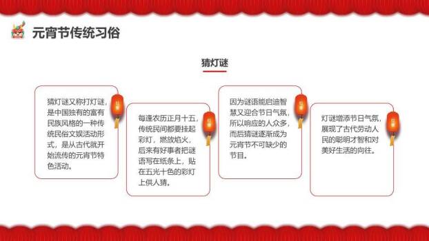 狮映2025灯笼底纹元宵习俗科普PPT3