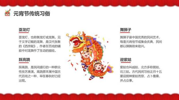 狮映2025灯笼底纹元宵习俗科普PPT4