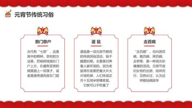 狮映2025灯笼底纹元宵习俗科普PPT5