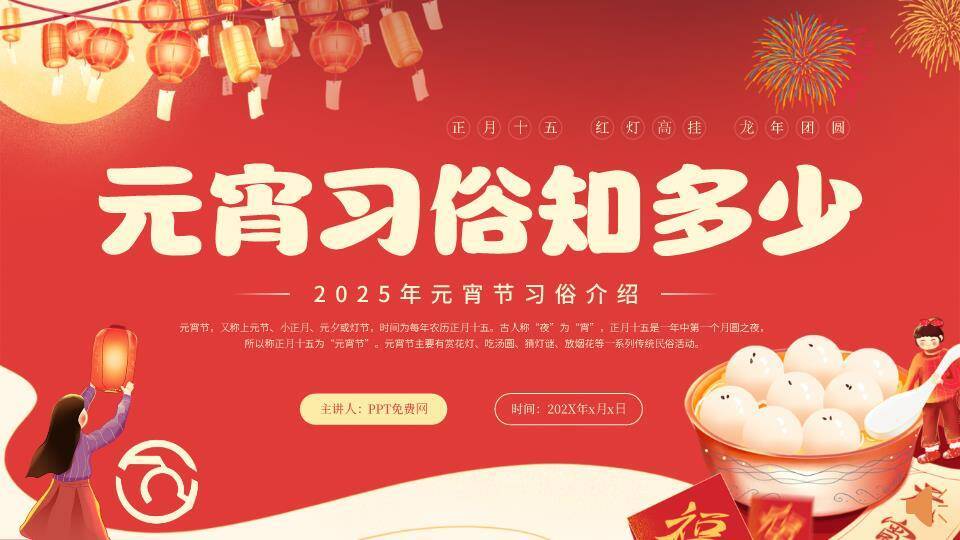图文详解元宵习俗知识科普PPT0
