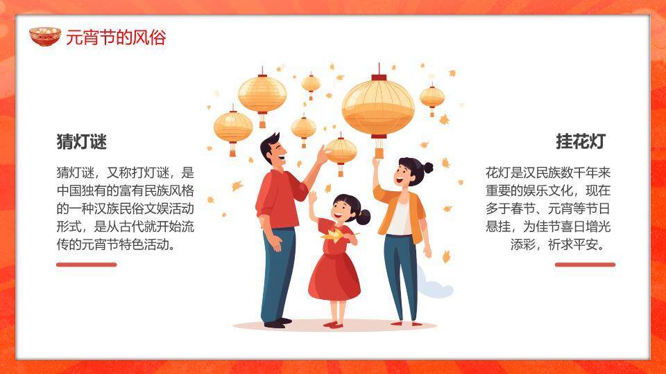 立体元宵佳节家庭温馨班会PPT3