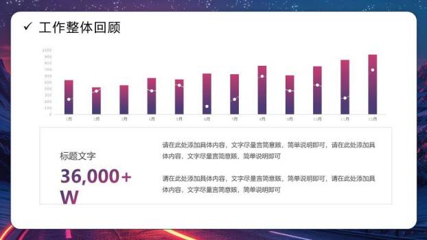 霓虹公路未来风年终总结PPT模板4