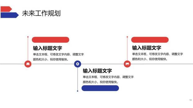 几何办公实用风日常工作年终汇报PPT模板9