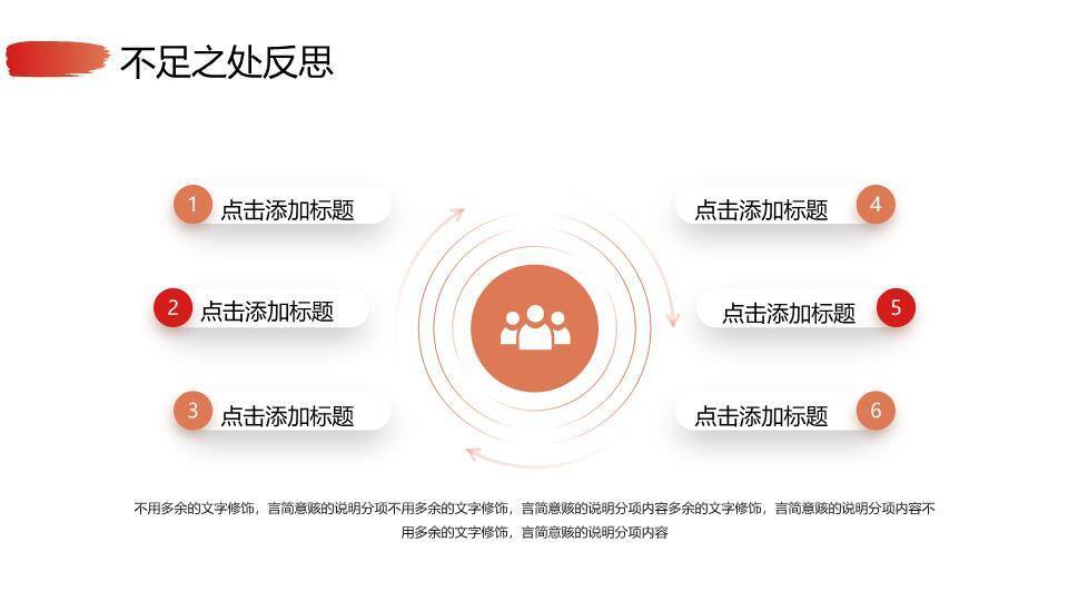 抽象波浪现代风简约工作年终总结PPT模板5