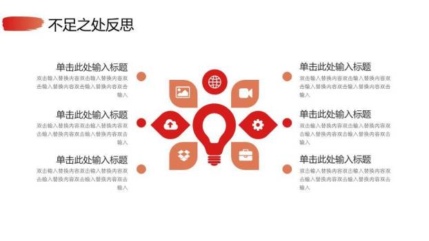 抽象波浪现代风简约工作年终总结PPT模板6