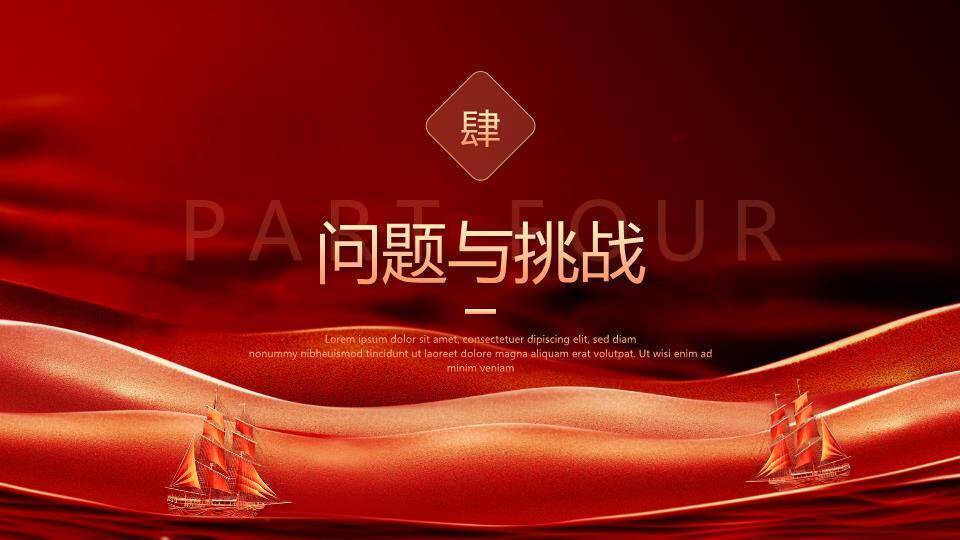 古船破浪征程风年终述职演讲PPT模板7