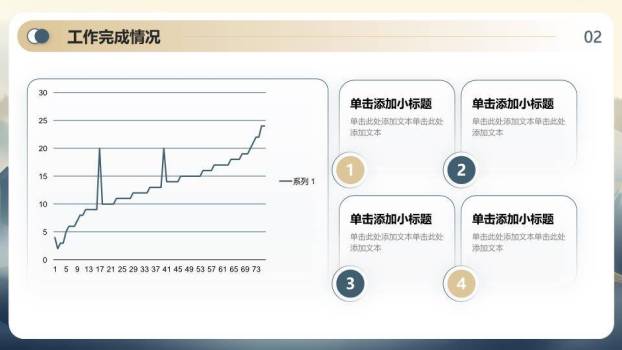 山水扬帆风个人年终汇报PPT模板2