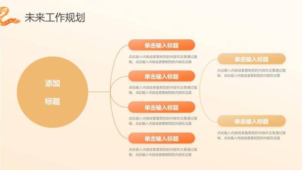 蛇形丝带风感恩展望年终述职PPT模板8