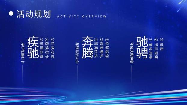 城市光轨年会尾牙策划PPT模板1