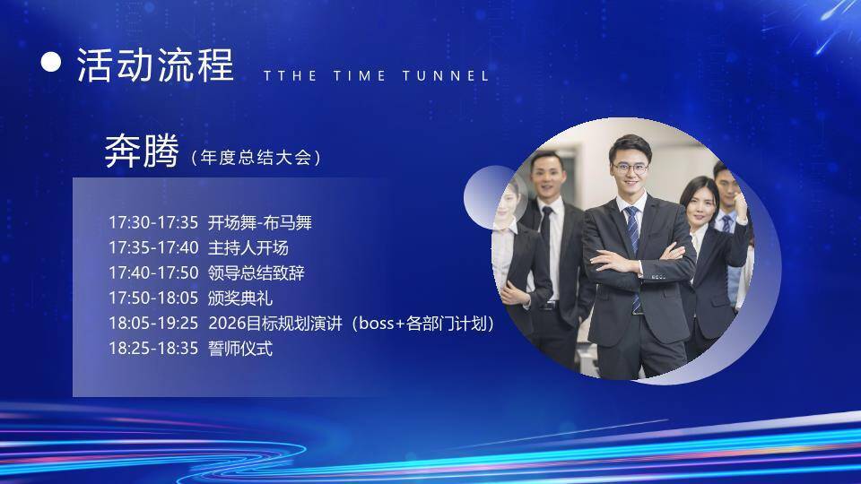 城市光轨年会尾牙策划PPT模板7