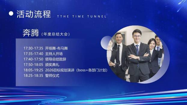 城市光轨年会尾牙策划PPT模板7