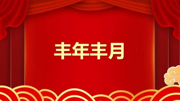 剧场幕布金蛇年会元旦快闪PPT模板8