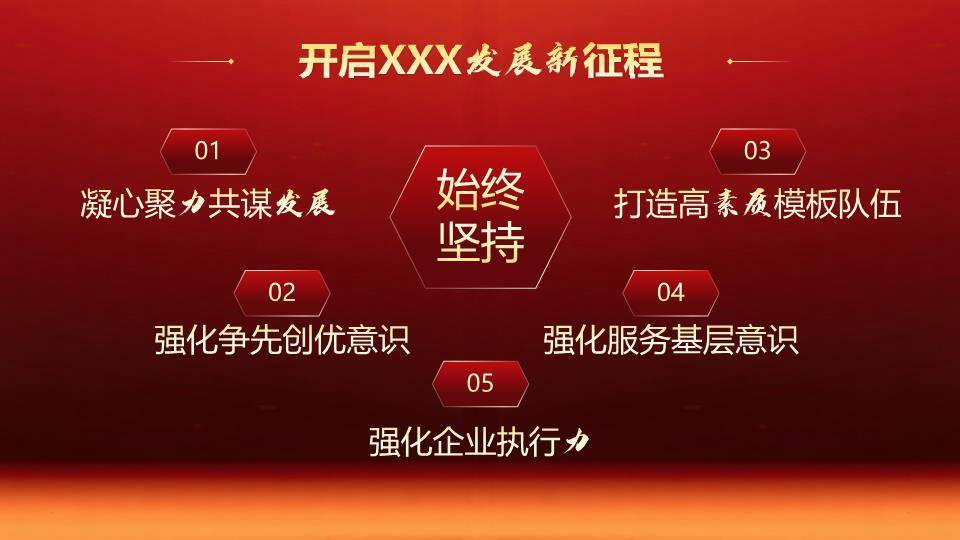 放射追光风年终工作颁奖典礼PPT模板7