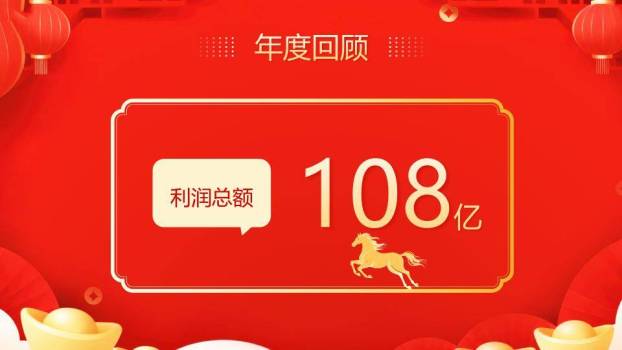 天马元宝风马年富贵颁奖典礼PPT模板4