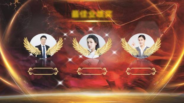 星空砺行风员工风采表彰大会PPT模板9