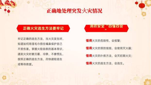 卡通马唐装灯笼盾形寒假安全指南PPT模板3