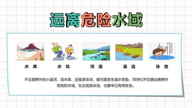 学生欢呼云朵气泡手绘寒假安全教育班会PPT模板4