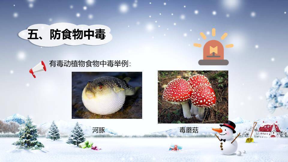 课堂雪景寒假安全教育班会PPT模板6