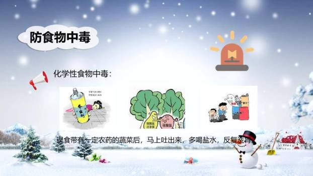 课堂雪景寒假安全教育班会PPT模板7
