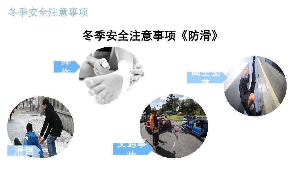 欧式小镇儿童滑雪冬季安全事项PPT模板2