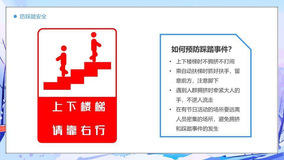 城市雪景风筝女孩寒假安全班会PPT模板4