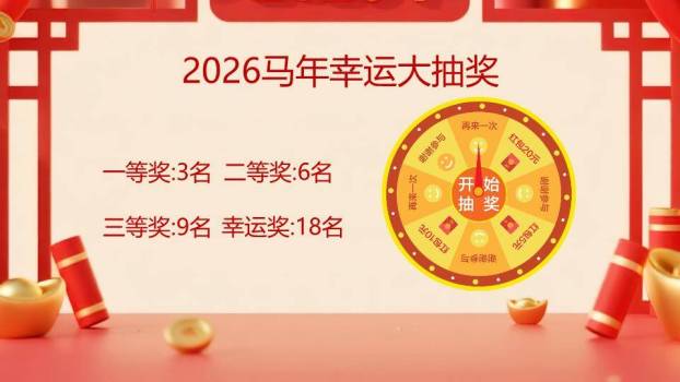 黑色音响灯笼花卉抽奖奖品展示PPT模板6