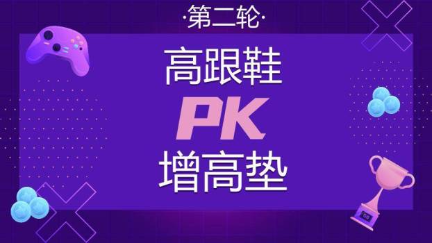 紫色网格奖杯手柄科技风年会小游戏PPT模板8
