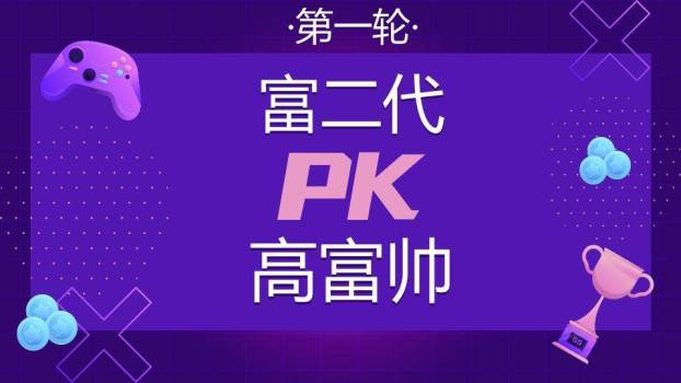 紫色网格奖杯手柄科技风年会小游戏PPT模板7