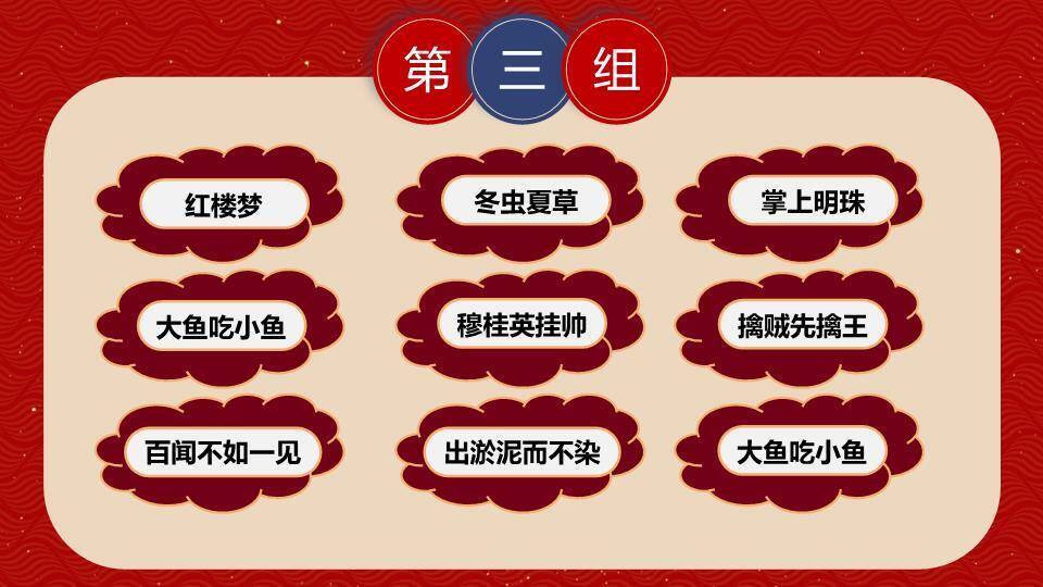 卷轴立柱舞狮人物部门年会游戏PPT模板1